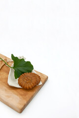 Korean traditional sweets (Yakgwa) on cutting board
