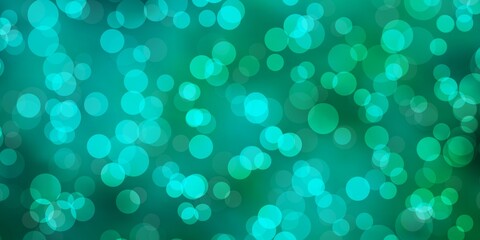 Light Green vector texture with circles.