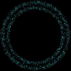 Blue, cyan, turquoise glitter stars, confetti.