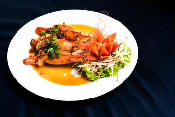 The menu includes Thai food, famous north Isan food.