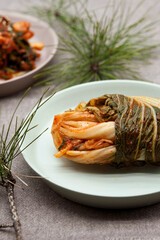 korean traditional food, Kimchi (Baechu kimchi).