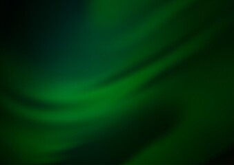 Dark Green vector blurred shine abstract template.