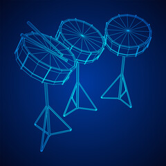 Musical instruments set. Rock band drum. Percussion musical instrument