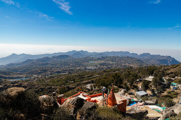  beautyful view of aravali mountain range  at a height of 1722 meters (5676 feet), Guru Shikhar temple