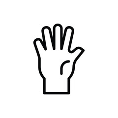High Five, Palm Hand, Hand Sign Icon Logo Illustration Vector Isolated. Hand Sign and Gesture Icon-Set. Suitable for Web Design, Logo, App, and UI. Editable Stroke and Pixel Perfect. EPS 10.
