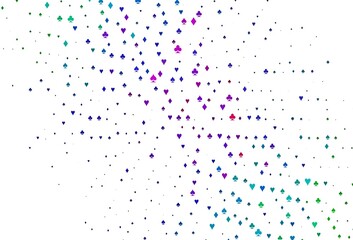 Light Multicolor, Rainbow vector cover with symbols of gamble.