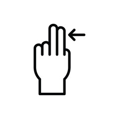 Double Swipe Right, Gesture Icon Logo Illustration Vector Isolated. Hand Sign and Gesture Icon-Set. Suitable for Web Design, Logo, App, and UI. Editable Stroke and Pixel Perfect. EPS 10.