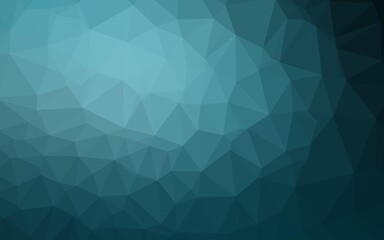 Light BLUE vector shining triangular pattern.