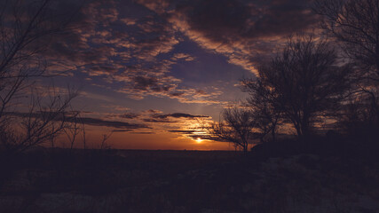 sunset in the mountains