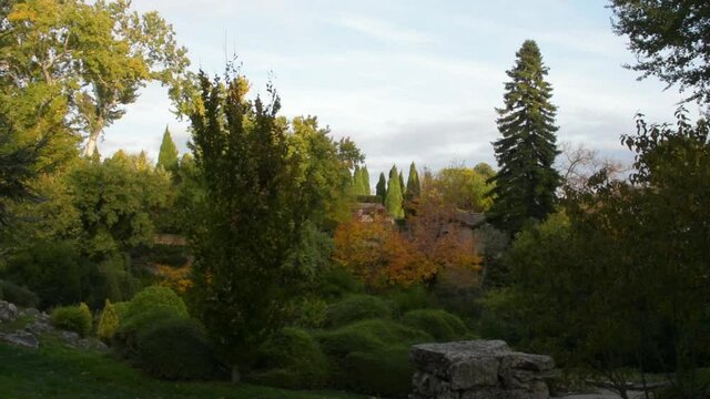 View of the Botanical Gardens in the Balchik Palace architectural complex in Bulgaria.