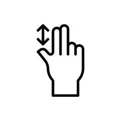 Obraz premium Maximize, Fullscreen, Zoom, Gesture Icon Logo Illustration Vector Isolated. Hand Sign and Gesture Icon-Set. Suitable for Web Design, Logo, App, and UI. Editable Stroke and Pixel Perfect. EPS 10.