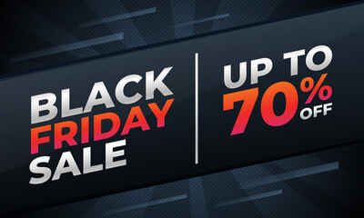Black friday poster or banner sale promotion template vector