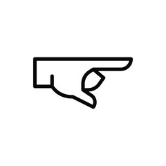 Pointing Right, Hand Sign Icon Logo Illustration Vector Isolated. Hand Sign and Gesture Icon-Set. Suitable for Web Design, Logo, App, and UI. Editable Stroke and Pixel Perfect. EPS 10.