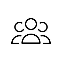 Team icon simple outline design. business icon design
