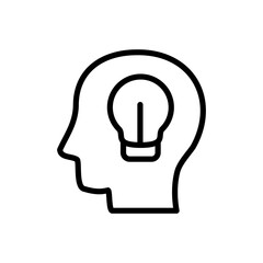 Think icon simple outline design. business icon design