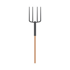 Gardening rake design, garden planting and nature theme Vector illustration