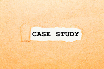 text CASE STUDY on a torn piece of paper, business concept