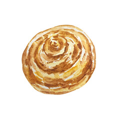 Watercolor drawing of delicious pastries