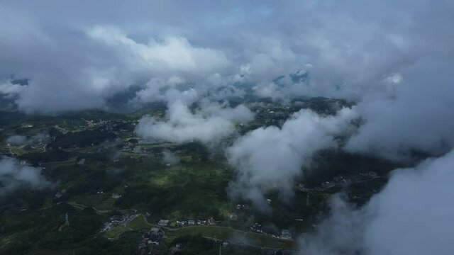 Aerial photography cloud landscape