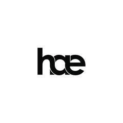 hae letter original monogram logo design