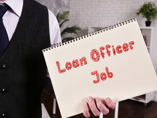 Loan Officer Job inscription on the page.