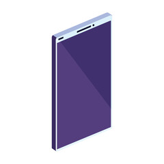 Smartphone 3d design, Cellphone mobile digital and phone theme Vector illustration