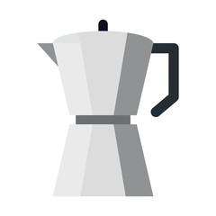 coffee moka pot isolated design of drink caffeine breakfast and beverage theme Vector illustration