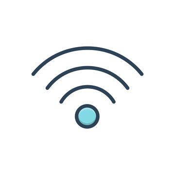 Color illustration icon for wifi hotspot