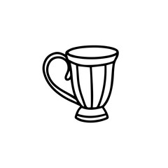 elegant mug isolated on a white background. Doodle