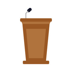 president podium design, vote election government and campaign theme Vector illustration