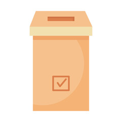 Vote box with check mark design, President election government and campaign theme Vector illustration