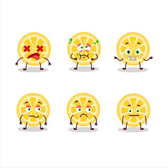 Orange cartoon in character with nope expression