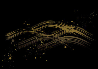 金の筆模様としぶき黒背景3 Wall Mural Wallpaper Murals まるまる 金の筆模様としぶき黒背景3 Wall Mural Wallpaper Murals まるまる