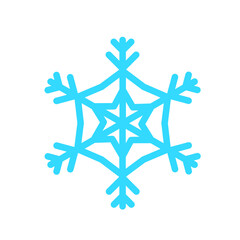 Vector beautiful snowflake design For the winter season that comes with Christmas in the New Year.