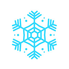 Vector beautiful snowflake design For the winter season that comes with Christmas in the New Year.
