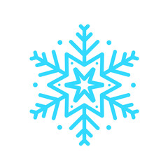 Vector beautiful snowflake design For the winter season that comes with Christmas in the New Year.
