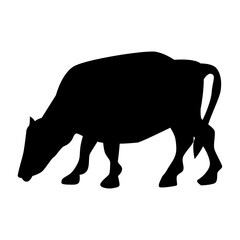 cow silhouette icon design, Animal zoo life nature and character theme Vector illustration