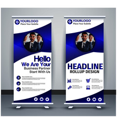 Roll up brochure flyer banner design vertical template vector, abstract geometric background, modern x-banner and flag-banner, rectangle size.