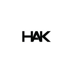 hak letter original monogram logo design
