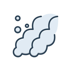 Color illustration icon for co2