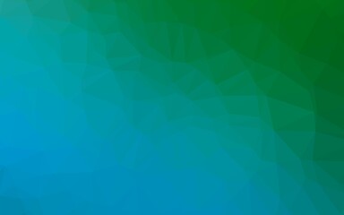Obraz premium Light Blue, Green vector shining triangular template.