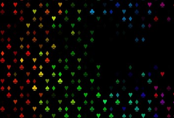 Dark Multicolor, Rainbow vector layout with elements of cards.