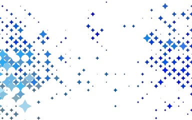 Light BLUE vector template with sky stars.
