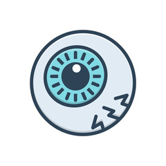 Fototapeta premium Color illustration icon for eyeball