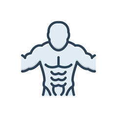 Color illustration icon for abs