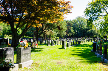 Canada, Nova Scotia, Halifax. Fairview Lawn Cemetery, memorial landmark home to victims on largest...