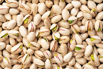 Pistachios laid across the screen