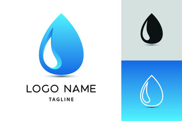 abstract waterdrop vector logo icon template. Aqua, petroleum, oil and gas business or company