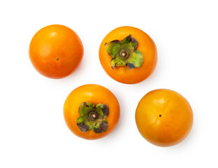 Japanese Persimmon on a White Background