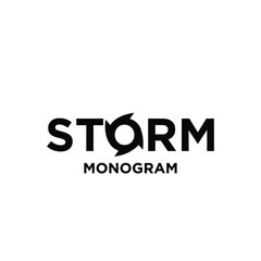 storm with initial letter with o modification as spinner vector logo icon illustration design isolated white background